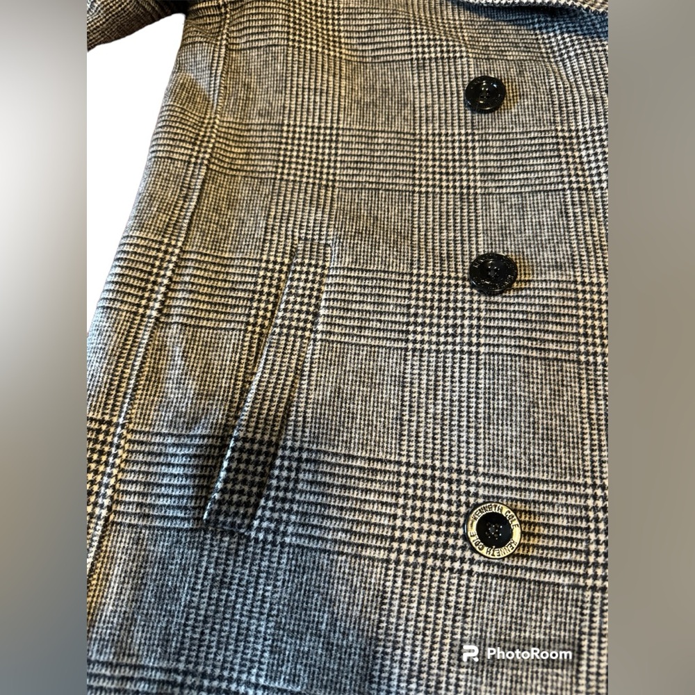 Kenneth Cole Medium Houndstooth Pattern Wool Blen… - image 7